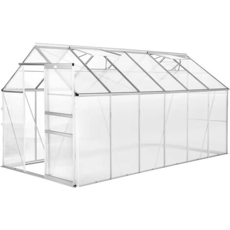 Serre de jardin Aluminium 375 x 185 x 195 cm. Qualité et Robustesse
