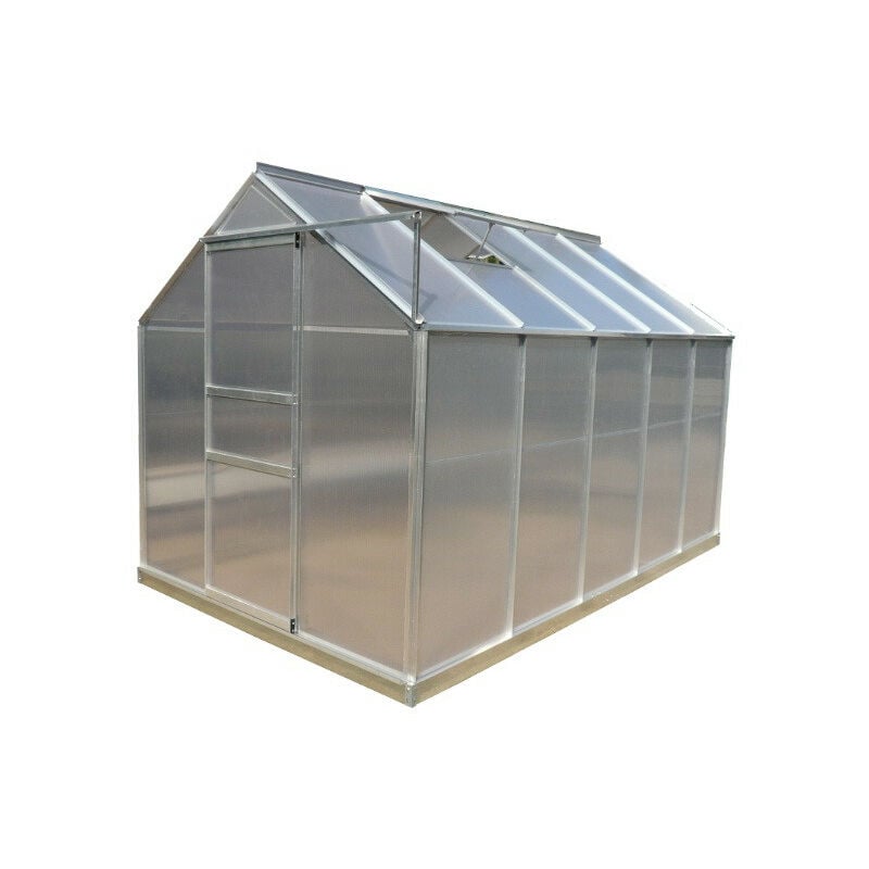 Habrita - Serre jardin structure Alu couverture polycarbonate 4 mm surface 6,03 m2 - SR1931J