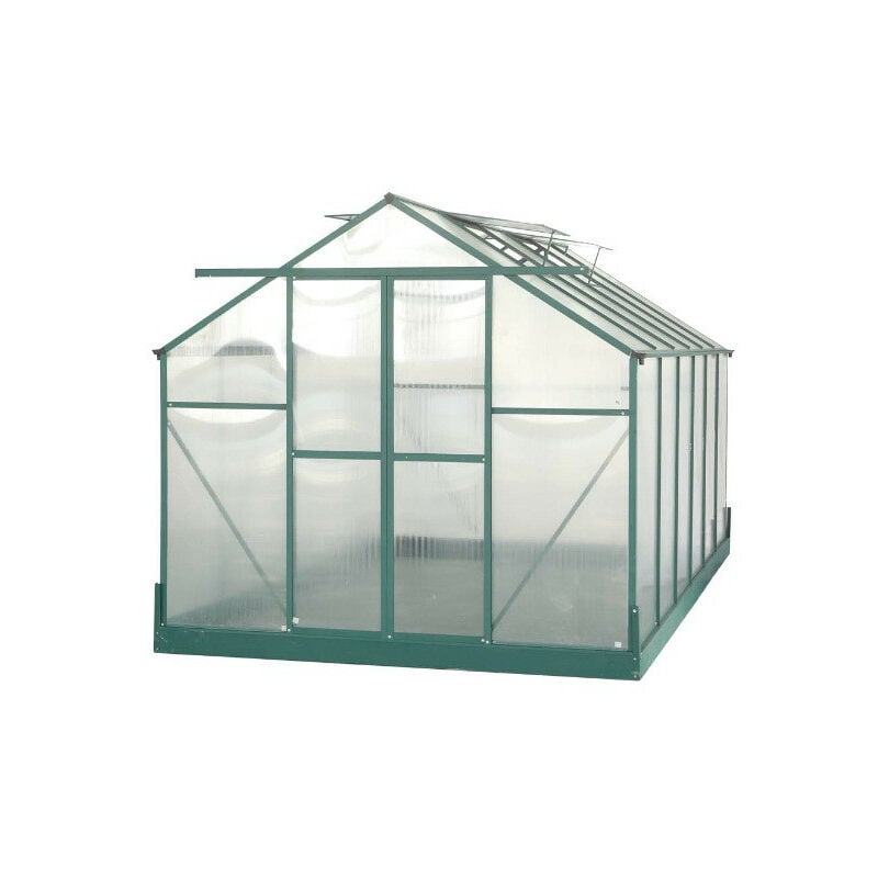 Habrita - Serre jardin structure Aluminium polycarbonate 6 mm surface 10,37 m2 - SR4224J