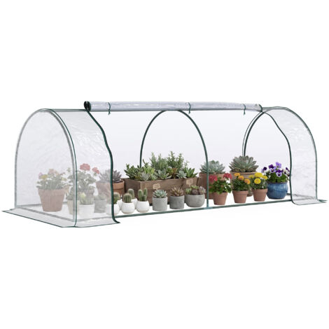Serre de jardin avec porte, châssis de culture en acier et plastique vert, 250 x 100 x 80 cm