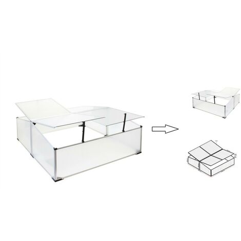 Serre de Jardin double chassis en Aluminium 100 x 120 x 40 cm - Potager Jardinage