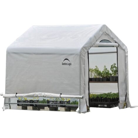 Serre de jardin en film plastique 180x180x180 cm – Bâche en polyéthylène 160 g/m² résistante aux UV – Cadre acier avec stabilisateurs ShelterLogic