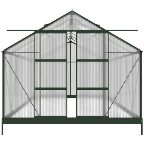 Serre de Jardin en polycarbonate de 15 m² avec embase - Vert - OXALIS - Vert Sapin