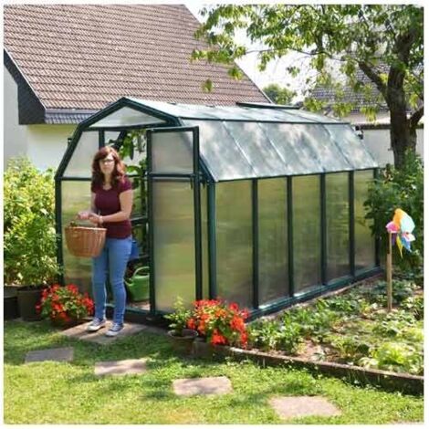 Serre de jardin en polycarbonate Rion Eco Grow 6,65 m², Ancrage au sol Non