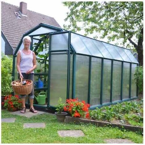 Serre de jardin en polycarbonate Rion Eco Grow 7,90 m², Ancrage au sol Non
