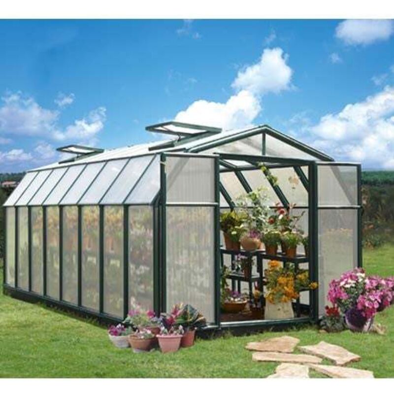 Serre De Jardin Polycarbonate 13m2 Avec Base