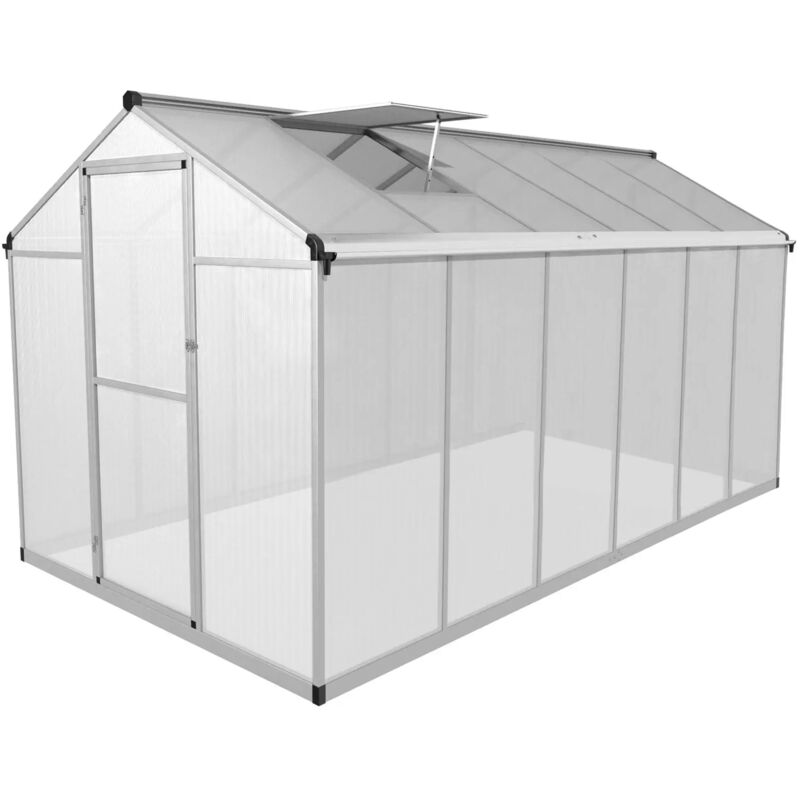 Serre de jardin Mini serre de jardin Aluminium + polycarbonate 362x190x195 cm - Transparent