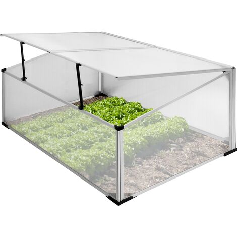 Serre de jardin polycarbonate aluminium plante légume tomate fleurs 100x60x40 cm