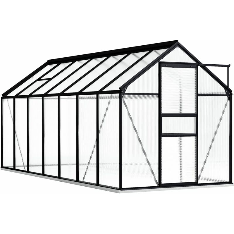 Serre de Jardin Serre De Jardinage avec cadre de base Anthracite Aluminium 8,17 m² 15791