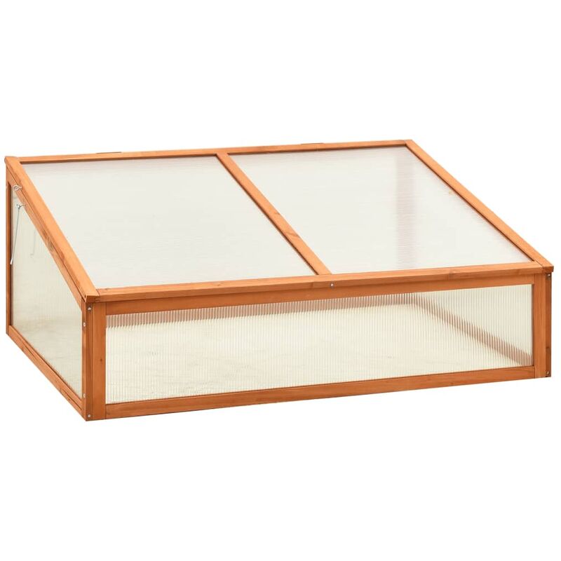 Serre de Jardin Serre Tunnel de Jardin - Serre pour Plantes 100x65x40 cm Bois de sapin BV372688 Bonnevie Brun