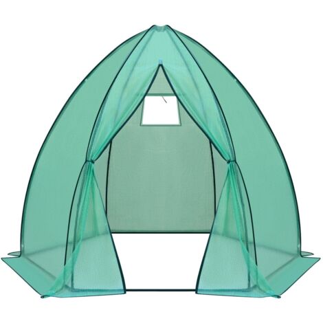 Serre de jardin tipi conique 240x200x240cm abri plantes extérieur protection horticole bâche anti - Vert