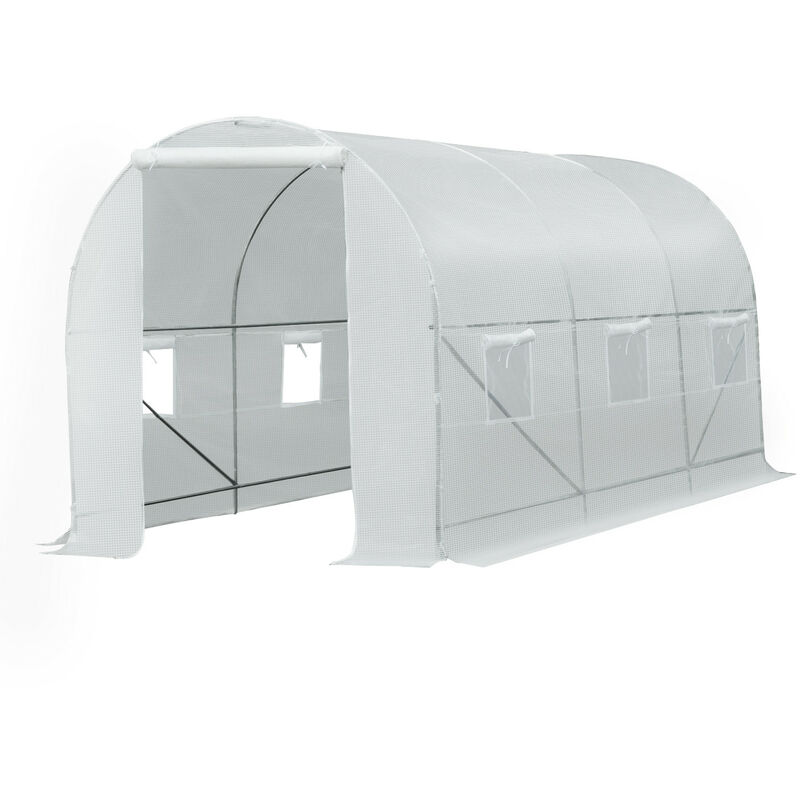 MH - Serre de jardin Tunnel delphine blanche