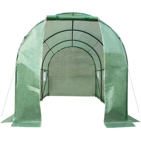 Serre de Jardin Tunnel en Bàche Souple 343 x 200 x 200 cm. Fabriquée en polyéthylène