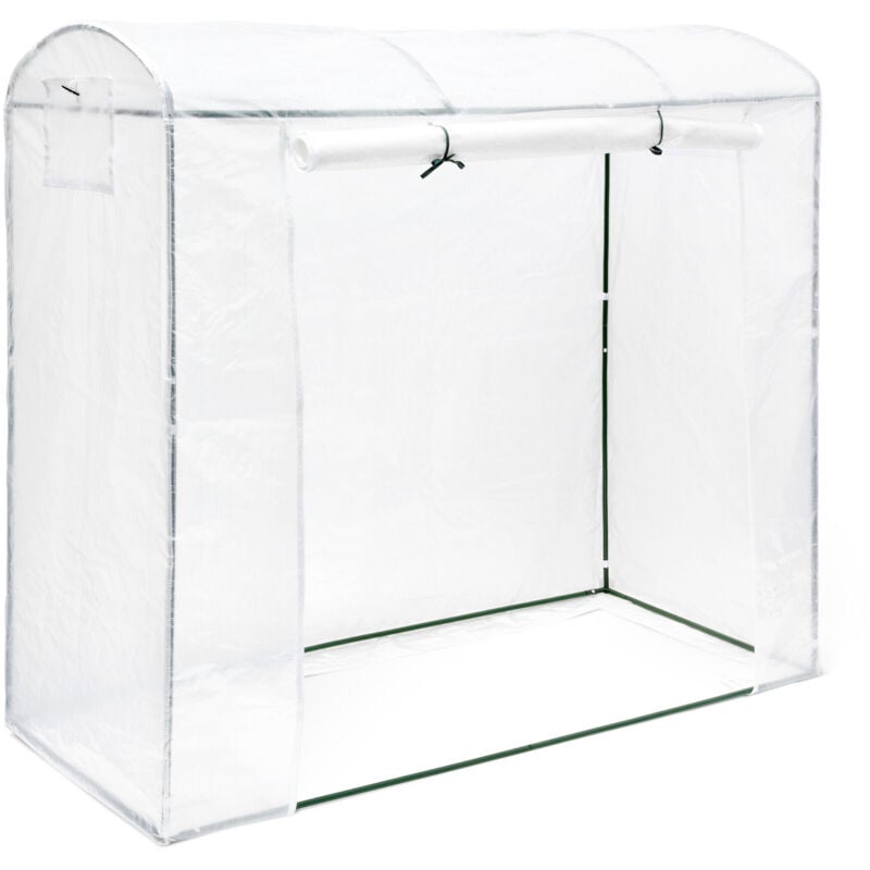 Serre de jardin xl Serres à tomates avec toit rond Grande Serre avec porte h x l x p 170 x 200 x 82 cm, vert - Relaxdays