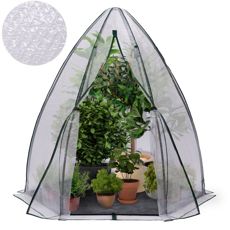 Serre pour hivernage des plantes bâche bulle
