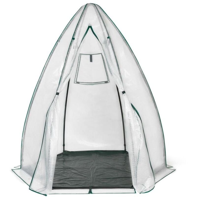 Terre Jardin - Serre quatre saisons forme dôme 'tipi' - ø 140 x h. 160 - Vert