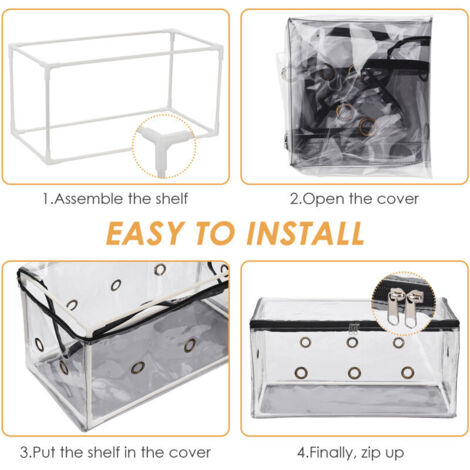 Serre d'Intérieur Modulaire avec Kit de 12 Ports Anti-Pollution et Conteneurs PVC Transparents Mushroom Grow Tent Kit Grow Box