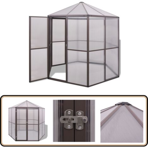Serre en aluminium 240x211x232 cm - Serre Jardin - Serre Aluminium - Abri Jardin - Protection Plantes - Greenhouse