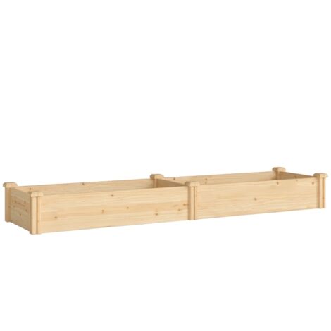 Serre en bois 235 x 66 cm – serre de plantation compartimentée et à fond ouvert