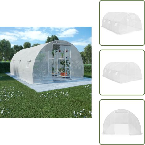 Serre en PE - vidaXL Serre 13,5 m² 450x300x200 cm - Serre anti-vent