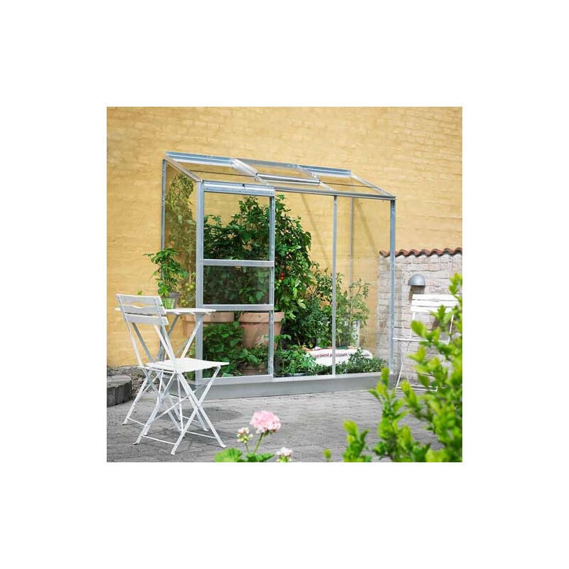 Altan 3 verre horticole avec base - 1.30 m², Couleur Aluminium