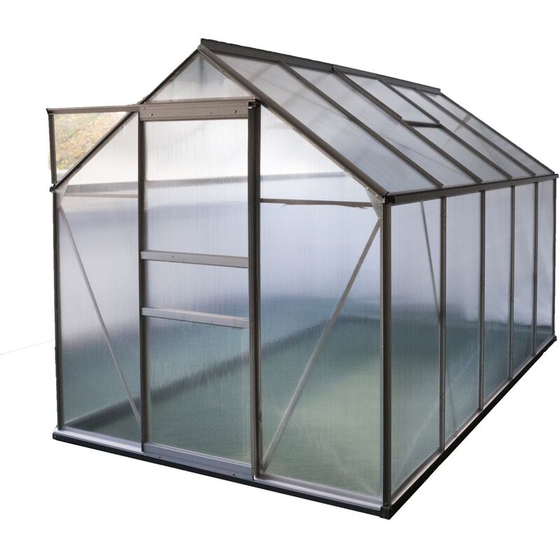 Chalet&jardin - Serre Jardin Polycarbonate - DIAMANT 106 - 5,9M² - GRIS