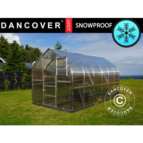 Serre en polycarbonate TITAN Dome 320, 15m², 2,5x6m, Argent - Argenté