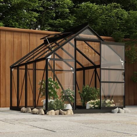 Serre de jardin adossée en verre trempé Qube Lean-to 68 – 4,7 m² - Halls