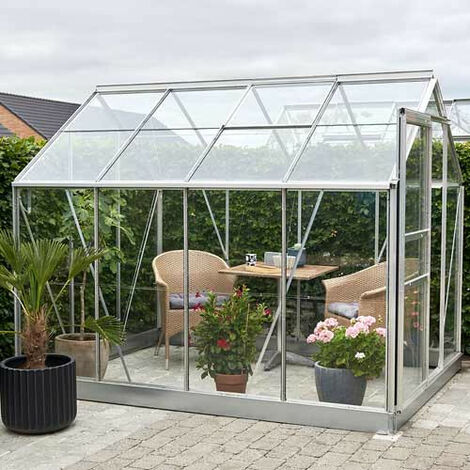 Serre Adossée Polycarbonate Verre Trempé 6+3 mm 4.70m² - Atout loisir