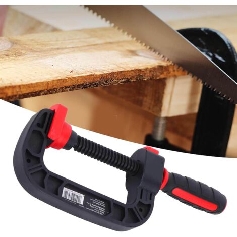 Serre-joint à déclenchement rapide G-Clamp en plastique, 75 mm de capacité, idéal pour DIY et menuiserie