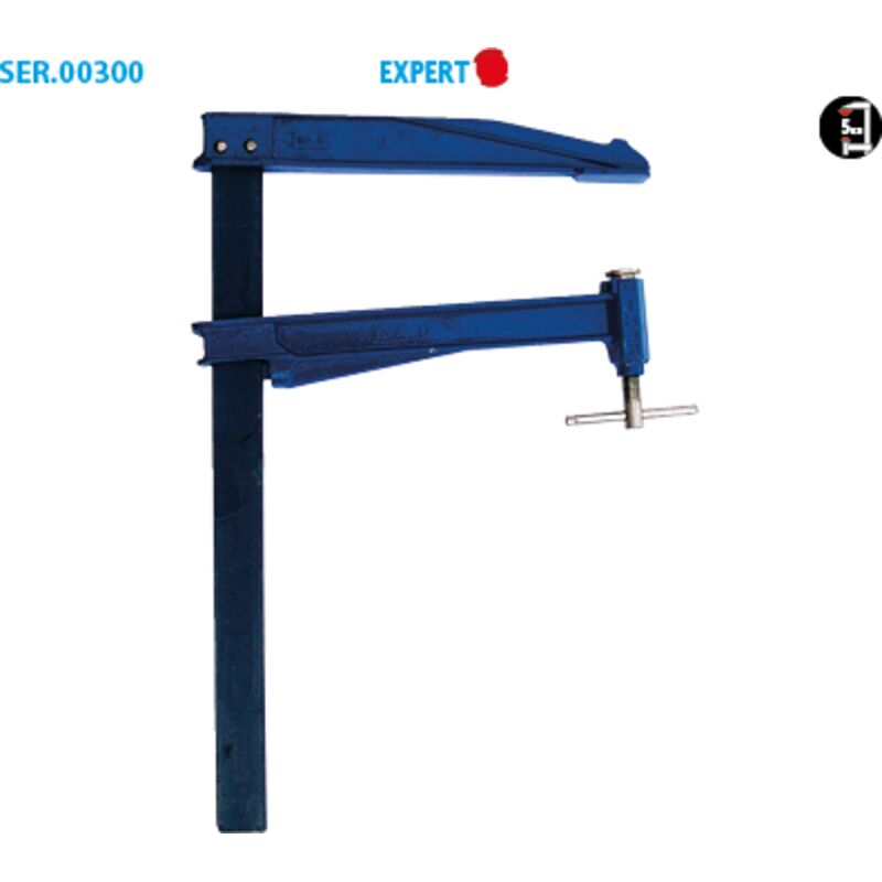 Leman - Lot de 2 Serre-joint à pompe saillie large 40x10 300mm