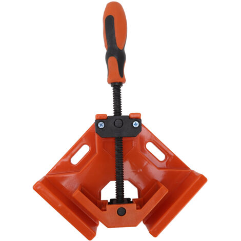 Serre-joint d'angle à 90 degrés, en plastique durable, avec poignée antidérapante et anti-vibrations, idéal pour le travail du bois et le bricolage.
