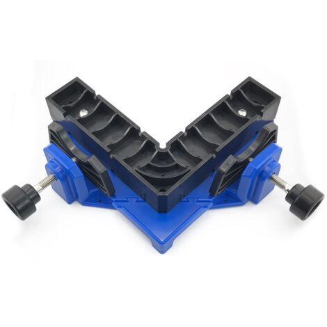 Serre-joint d’Angle pour Panneaux - Maintien à 90° pour Collage et Assemblage en Menuiserie (Bleu, 980g)