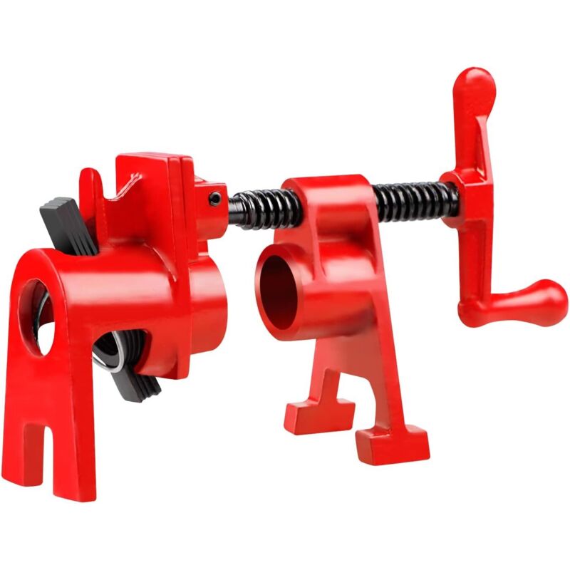 Serre-Joint en Tube 3/4" - Dispositif de Serrage Rapide, Établi de Travail du Bois en Fer, Ensemble de Serre-Tubes à Serrage Rapide (1 pièce)