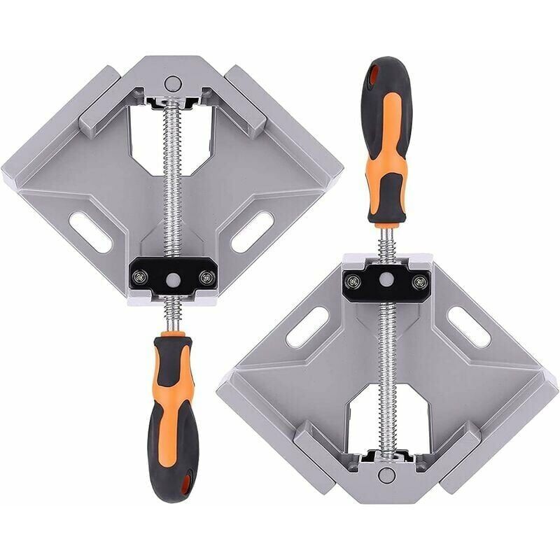 Serre-joint Pince à angle droit de 90 degrés, pince d'angle à poignée unique avec mâchoire pivotante réglable, supports de travail du bois pour