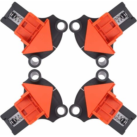 Serre-joint Presses D'angles,etau d'angle,90 Degrés à Angle Droit Pince, 4Pcs Machoire Etau D'Angle Reglable à Bois Ensemble,pince de soudage d’angle