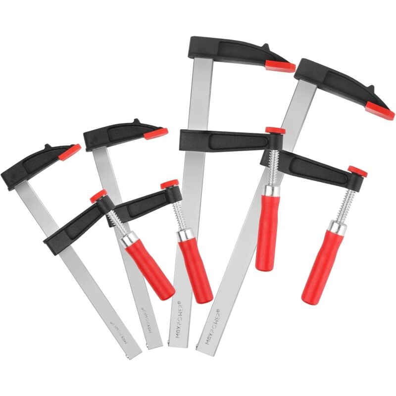 Serre Joint Rapide 4 Pièces,Largeur de Serrage 300 mm et 200 mm Serres-Joints en Forme de f pour Travail du Bois,des Métaux et diy