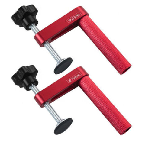 Serre-joint rapide pour le travail du bois, serre-joint de bureau, accessoires de serrage manuel en alliage d'aluminium, ensemble d'outils d'établi à faire soi-même, ensemble de 2 pièces, 20 mm.