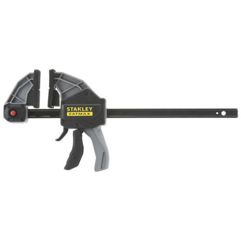 Stanley – Serre-joint XL 300 mm FMHT083239 – Capacité de serrage 270 kg/m² – Poignée ergonomique pour usage à une main – Rail acier renforcé