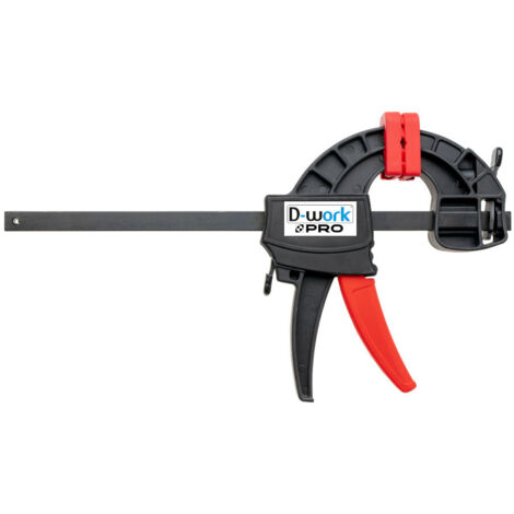 Serre-Joint Serrage Rapide une Main Professionnel 500N en Acier et Nylon - D-Work PRO - 150 mm