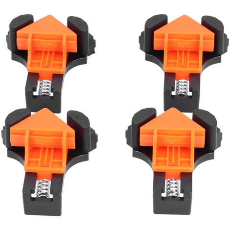Serre-joints à angle droit 90° - Lot de 4 pour assemblage menuiserie - ABS+PE - 349g