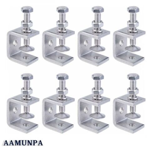 Serre-Joints C, 8 Pices Serre-Joints en C Robustes en Acier Inoxydable 304, Acier Inoxydable Serre-Joints C, Pince C Robuste, Pince Robuste Acier Inoxydable pour Travail Bois,Bricolage & Rparation A