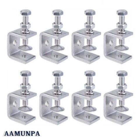 Serre-Joints C, 8 Pièces Serre-Joints en C Robustes en Acier Inoxydable 304, Acier Inoxydable Serre-Joints C, Pince C Robuste, Pince Robuste Acier Inoxydable pour Travail Bois,Bricolage & Réparation A