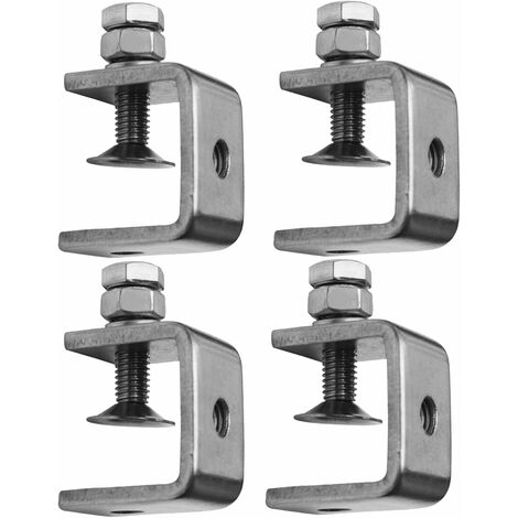 Serre Joints C Pince Fixation Travail Bois Pince en C Robustes en Acier Inoxydable 304 Tigre Pince de Menuiserie pour Travail Bois Bricolage Soudage(4 Pièces),T-Audace