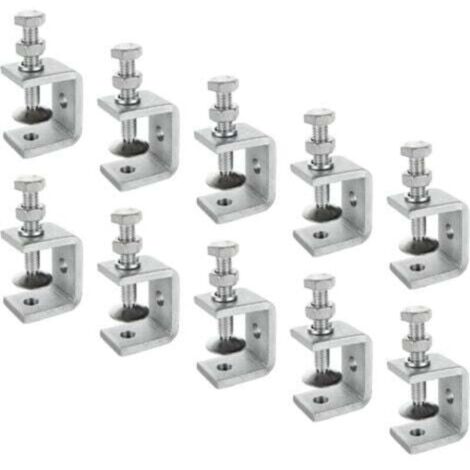 Serre-joints en C acier inoxydable 304 – Lot de 10 pièces, ouverture réglable jusqu’à 25 mm, pour menuiserie, soudage et bricolage