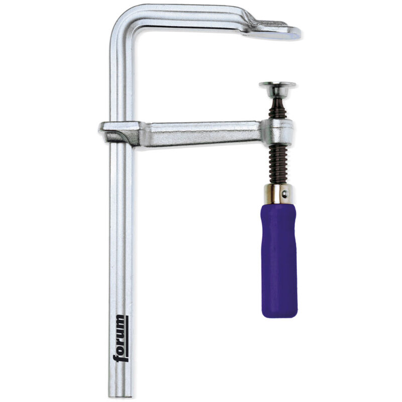 Serre-joints tout acier, poignée bois, Capacité de serrage : 800 mm, Portée Forum 120 mm, Rail de coulissement Forum 27,0 x 13,0 mm