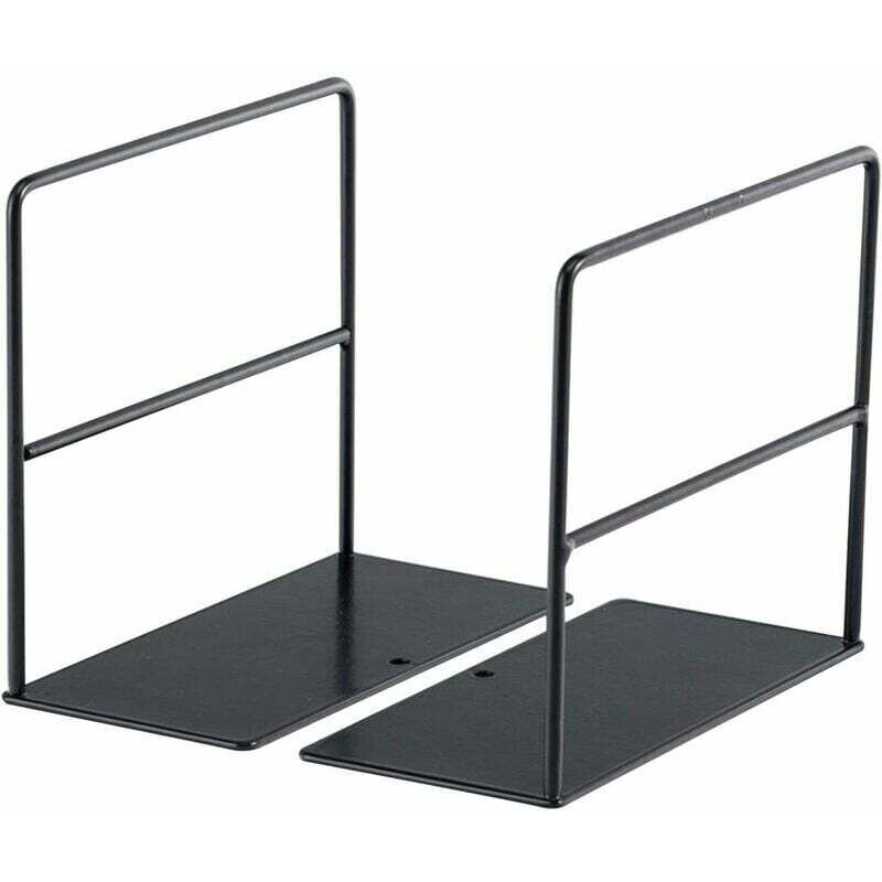 Serre livre bloc livre, cale livre, 2 pièces en métal Simple Line Style Book Organizer Holder, 13x7 cm Anti Slip Book étagères Support pour