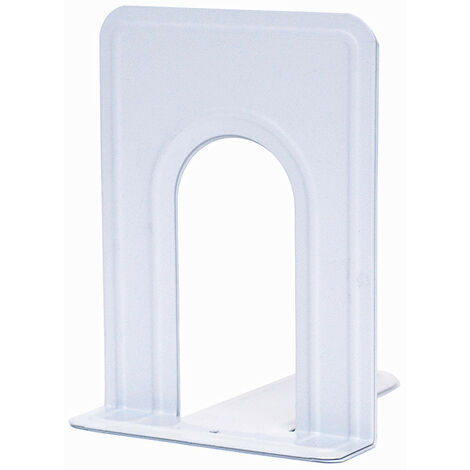 Serre Livre, Cale Livre Presse Livre Serre Livres en Métal Accessoires Bureau Rangement Livre , pour la Maison, Bureau, l'école, Bibliothèque (2 PairesBlanc)