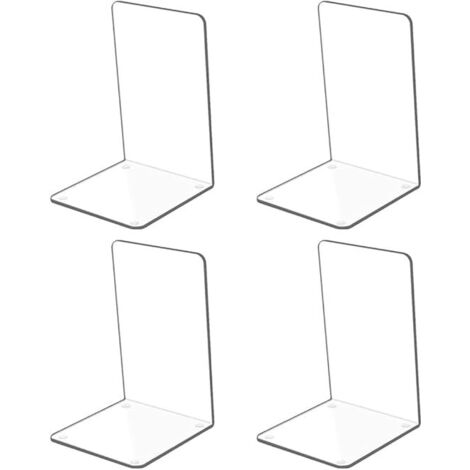 Serre livres acrylique transparent, organisateur livres bureau étagère