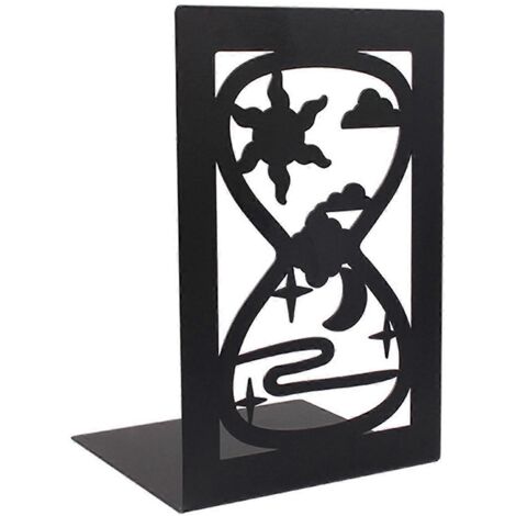 Serre-livres ajourés F-Decor pour œuvres d'art, design sablier, support de livre en métal.